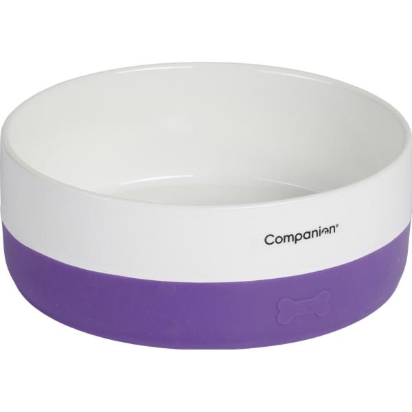 Companion ceramic feeding bowl with silicon - Purple 1,8L (1.80 l), Futternapf