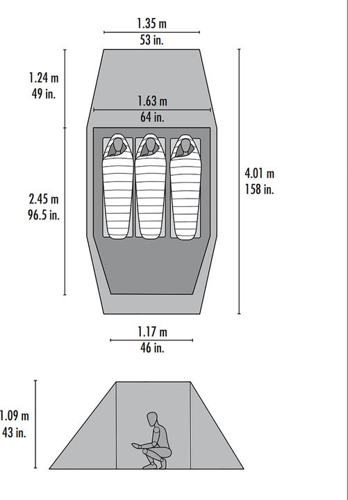 Actual product image Msr Tindheim 3 (Tunnel tent, 2.91 kg, 3 persons)