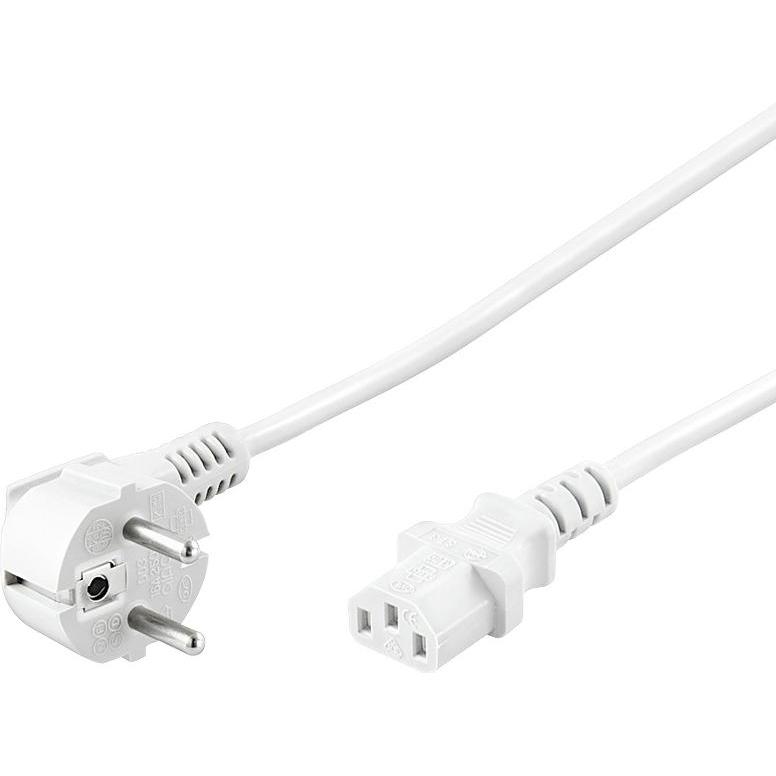 Premiumcord Bianco Cavo Di Alimentazione 230V Per Computer 1M (1 M), Cavo Di Alimentazione,