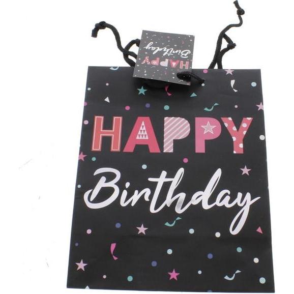 MICA Living, Geschenkverpackung, Geschenktasche Happy Birthday - ca. 17,5 x 9,5 x 23 cm (Geschenktüte)