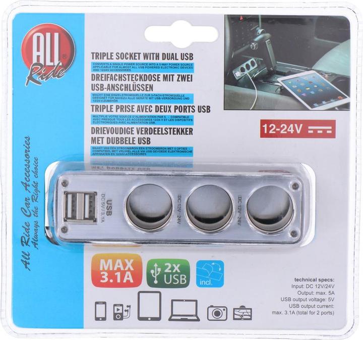 Image du produit All Ride Chargeur USB double