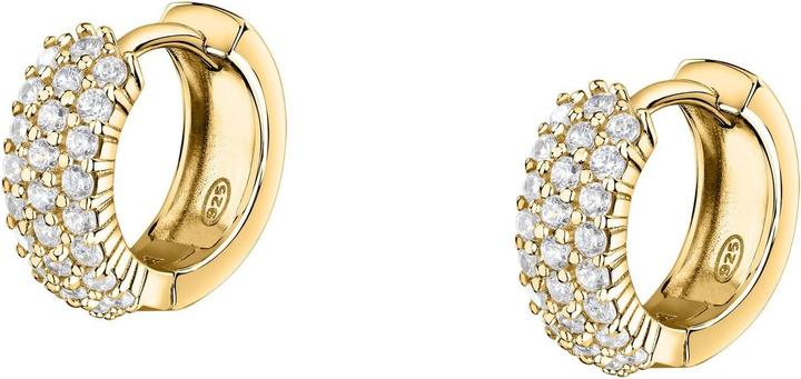 Immagine prodotto Morellato Incantevoli orecchini a cerchio placcati oro con zirconi Tesori SAIW145 (Argento 925)