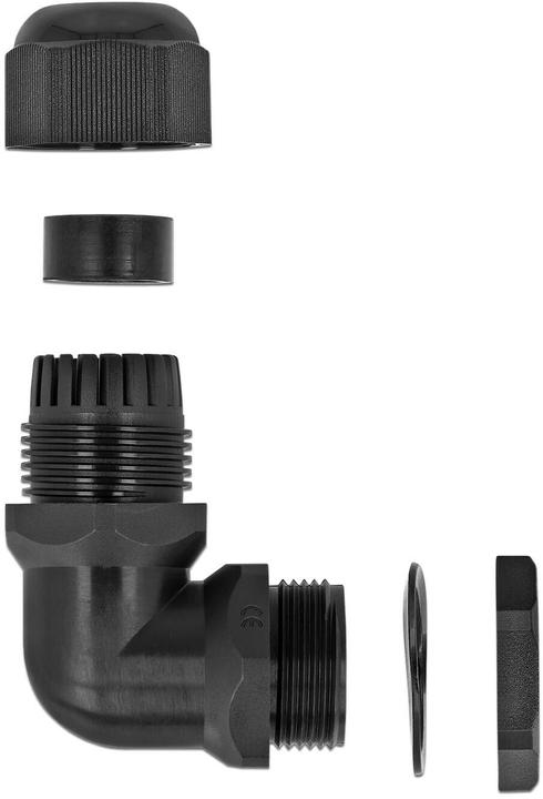 Actual product image Delock Cable gland 90° angled PG16 black