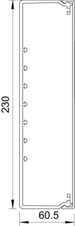 Actual product image OBO Bettermann Wall ceiling duct w.top. PVC (Duct, 200 cm)