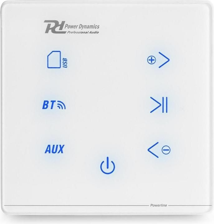 Power Dynamics Amplifier Pro Powerline A100W 4x 20W, White (Amplifier)