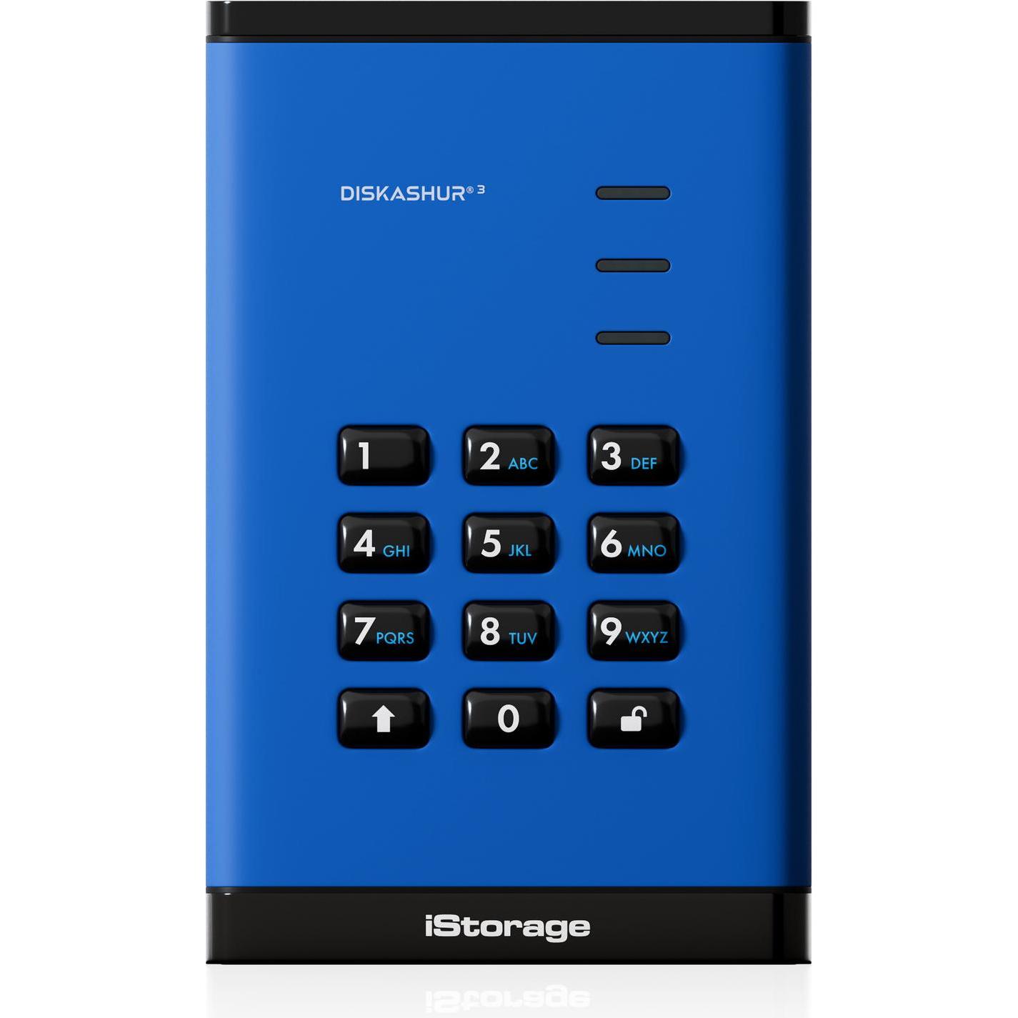 iStorage diskAshur3 SSD 2TB - Blue (2000 GB), Externe SSD, Blau