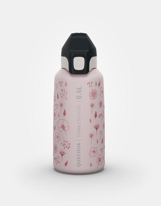 Immagine prodotto Quechua Biberon per bambini da 0,6 l in acciaio inox con chiusura rapida - rosa (0.60 l)