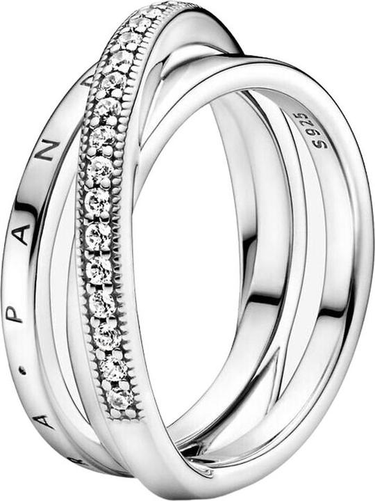 Produktbild Pandora Logo Crossover Pavé Triple Band Ring (58)