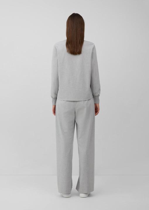 Immagine prodotto s.Oliver Bluse Flanell-Bluse mit Strickkragen und -bündchen (48)