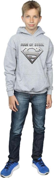 Actual product image Boys Superman Man Of Steel Shield Hoodie (128)