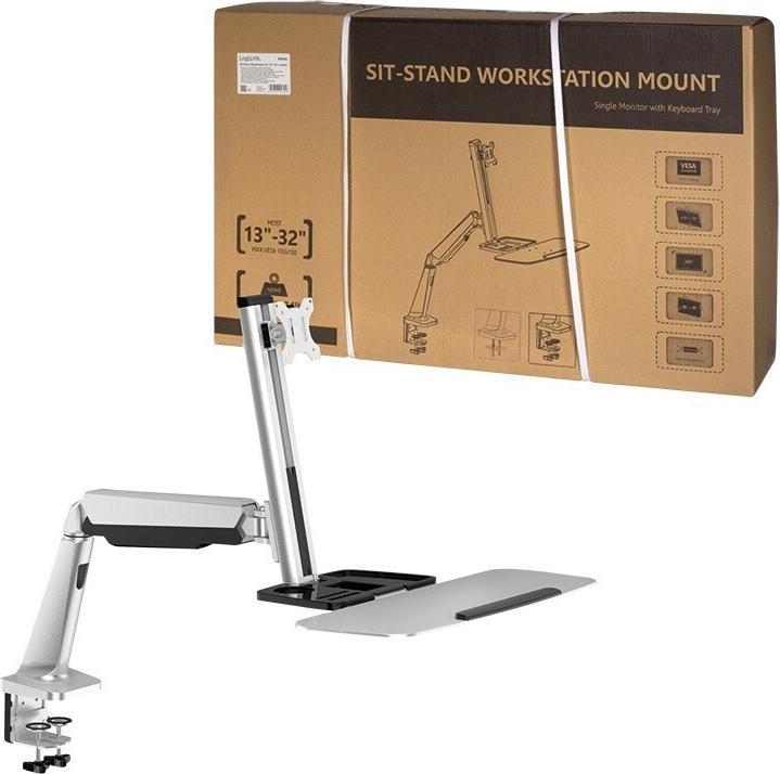Actual product image LogiLink 1332 Sit/stand workstation Monitor desk holder (Table, 32", 8 kg)