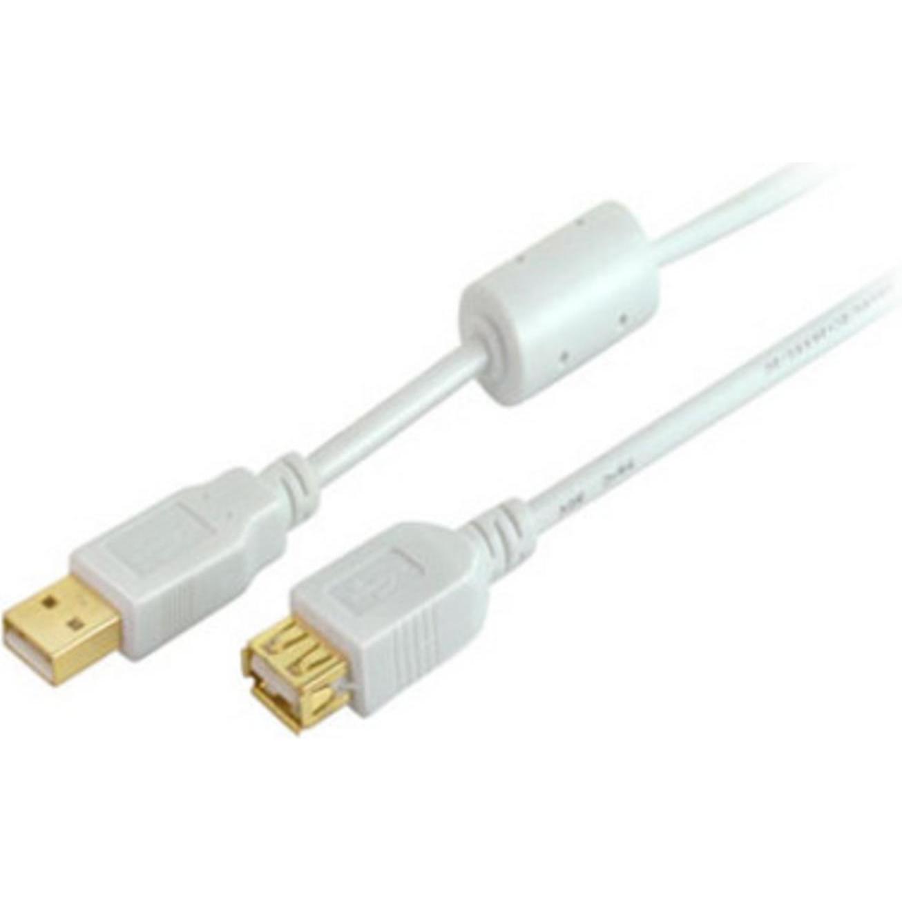 Shiverpeaks SHVP 77120-WF USB 2.0 Kabel, A Stecker auf A Buchse, 1 m (1 m, USB 2.0), USB Kabel