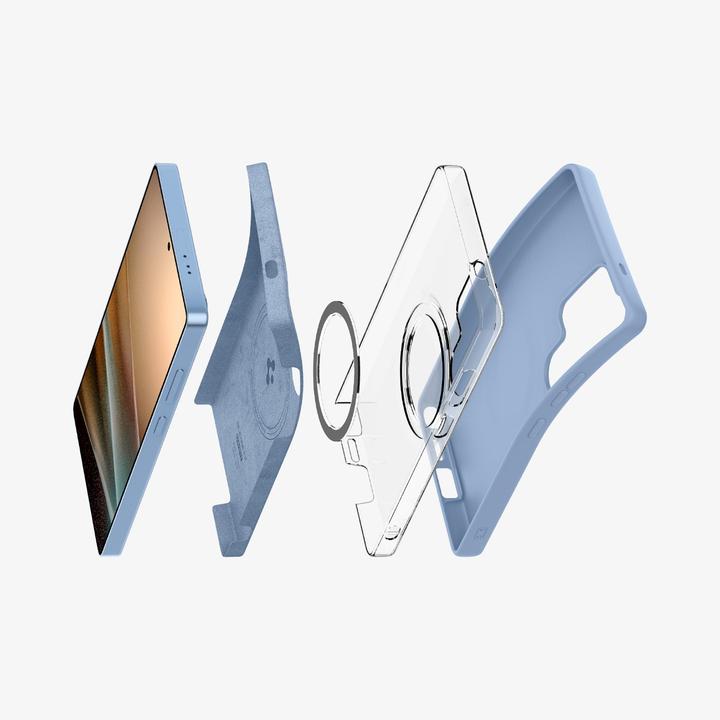 Actual product image Spigen Silicone Fit Mag Case for Samsung Galaxy S25 Ultra - Blue (Samsung Galaxy S25 Ultra)