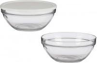 Pasabahce Boîte à lunch ronde pour chefs avec couvercle blan