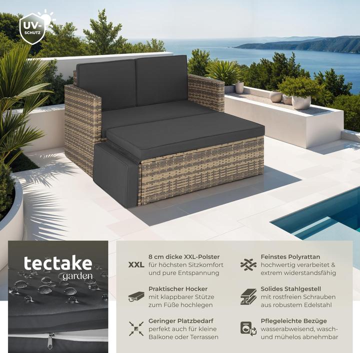 Image du produit tectake Canapé en rotin Corfu, variante 2