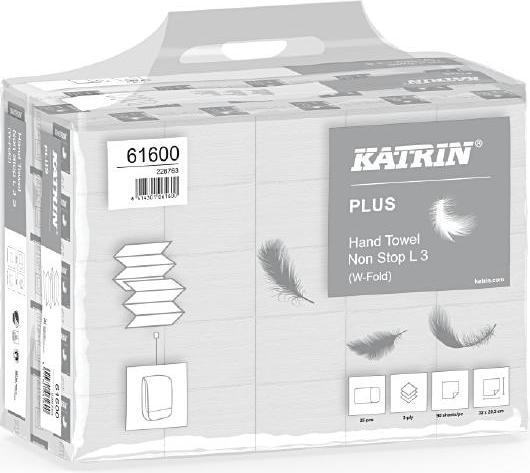 Productafbeelding Katrin Handdoeken W-Vouw Interfold Plus Non Stop L 3 (25 x)