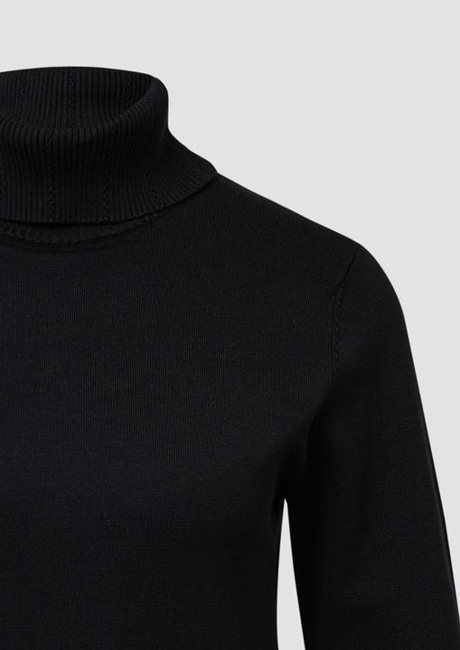 Produktbild s.Oliver Strickpullover Slim-Fit-Pullover mit Ajour-Details (40)