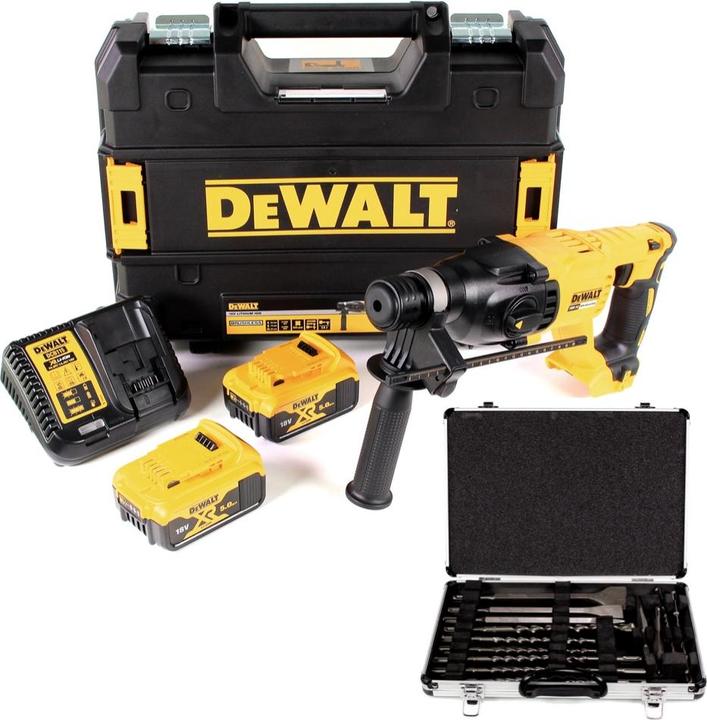 Produktbild DeWalt DCH 133 P2 Akku Kombihammer 18V 2,6J SDS plus Brushless + 2x Akku 5,0Ah + Ladegerät + TSTAK