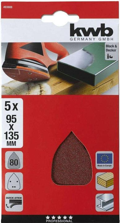 Actual product image kwb Quick-Stick grinding triangles (80)