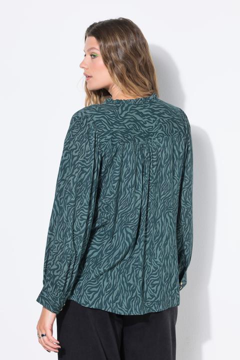 Immagine prodotto Studio Untold Blusa dal taglio ampio in crêpe con colorato design zebrato e ruche (58)