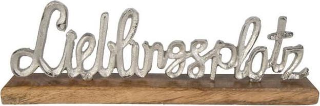 Ootb Silberfarbener Schriftzug, Lieblingsplatz (40 x 12 cm)
