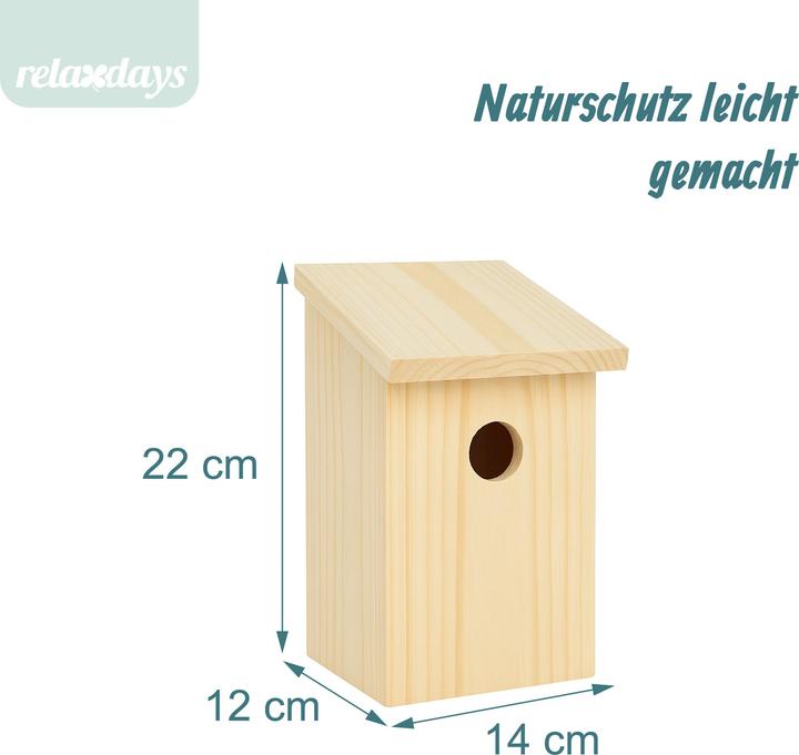 Produktbild Relaxdays 4x Nistkasten