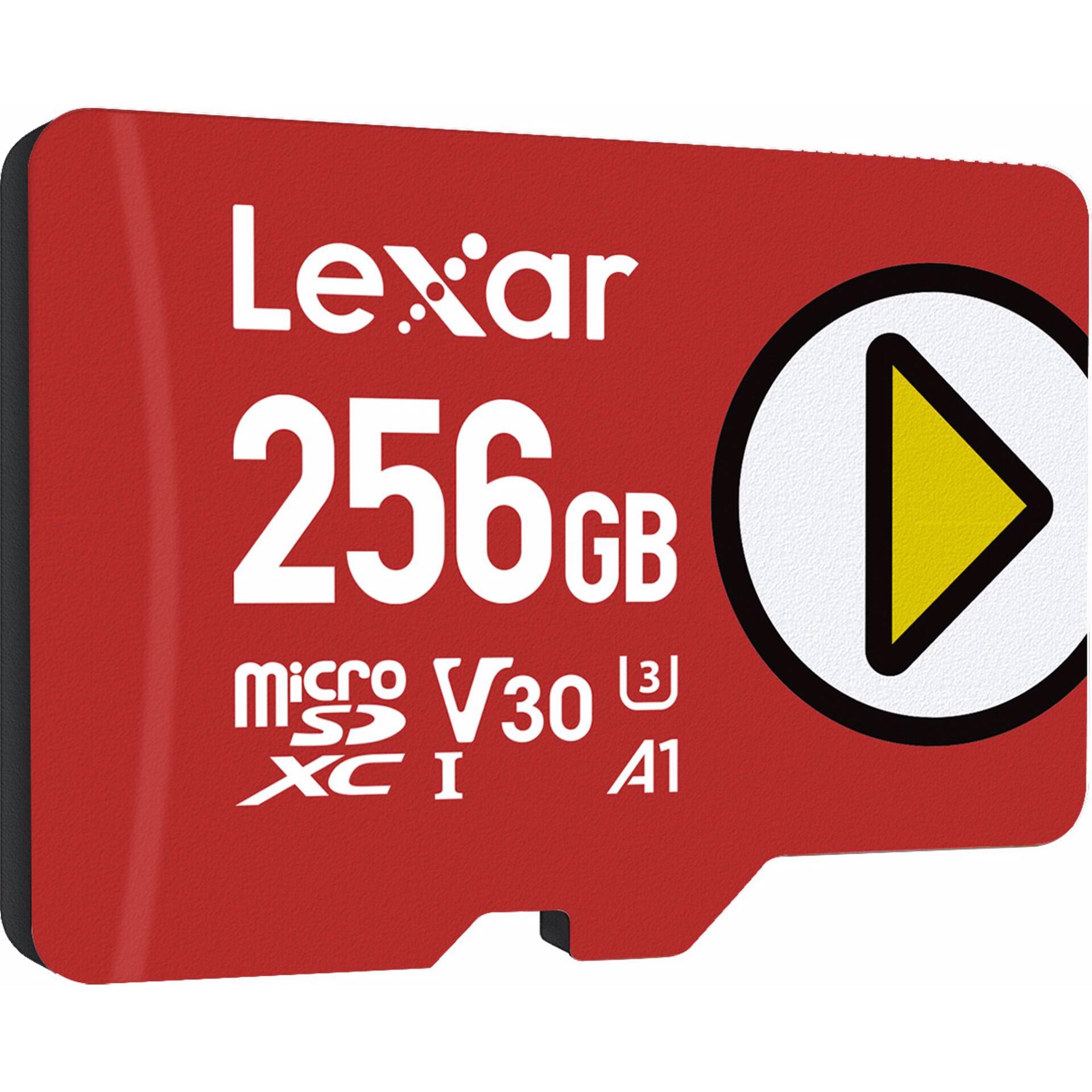 Lexar microSDXC Card 256GB PLAY 1066x UHS-I U3 up to 150MB/s (256 GB, microSDXC, U3, UHS-I), Speicherkarte, Rot