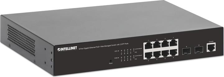 Immagine prodotto Intellinet 8Port Gigabit Ethernet WebManaged PoE Switch SFPPorts Endspan Desktop 19 Rackmount (8 porte)