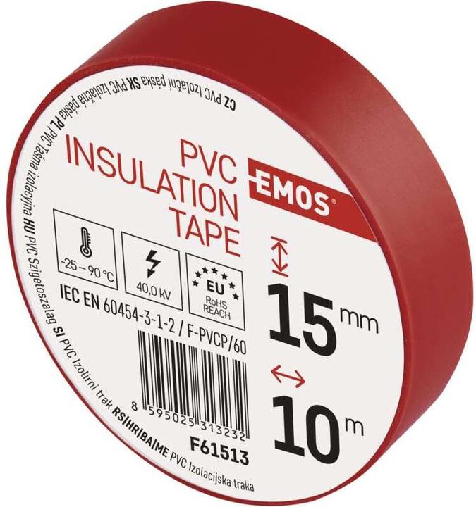 Image du produit Emos Ruban isolant PVC 15mm/10m rouge, 10 pcs. (15 mm)