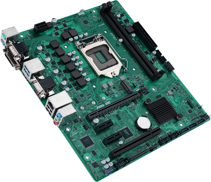 Produktbild ASUS Pro H510M-C/CSM - Motherboard - micro ATX - LGA1200-Sockel - H510 - USB 3.2 Gen (LGA 1200, Intel H510, mATX)