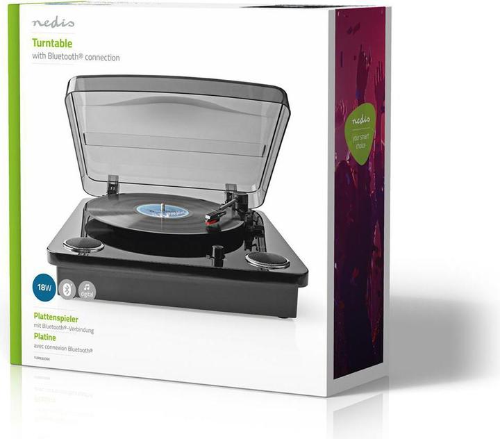 Immagine prodotto Nedis Giradischi, Altoparlanti 18W, Bluetooth, Porta di memoria USB (Manuale)