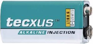 Actual product image Tecxus 9 Volt Block - Battery 9V - Alkaline (1 pcs., 9V Block, 550 mAh)