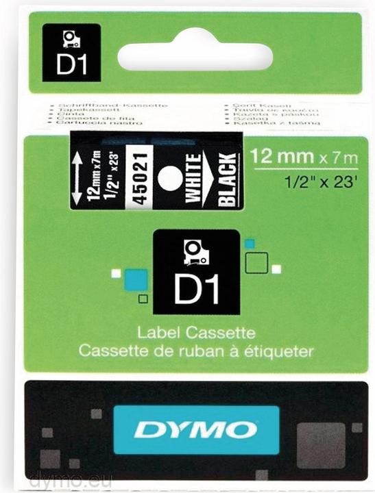 Produktbild Dymo S0720610 Standardband (1.20 cm, Schwarz, Weiss)