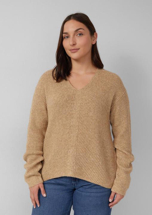 Produktbild s.Oliver Strickpullover Weicher Strickpullover im Relaxed Fit mit V-Ausschnitt (54)
