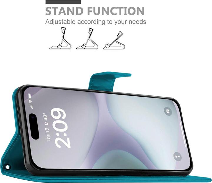 Produktbild Cadorabo Hülle für iPhone 16 mit Blumen Muster (Apple iPhone 16)