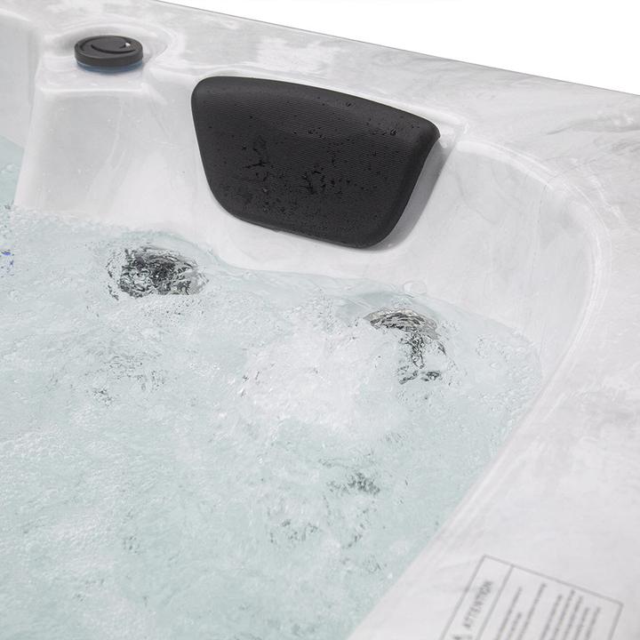 Produktbild Home Deluxe Outdoor Whirlpool WHITE PEARL, 27 Massagedüsen, Beleuchtung, Treppe und Thermoabdeckung, 3 Personen