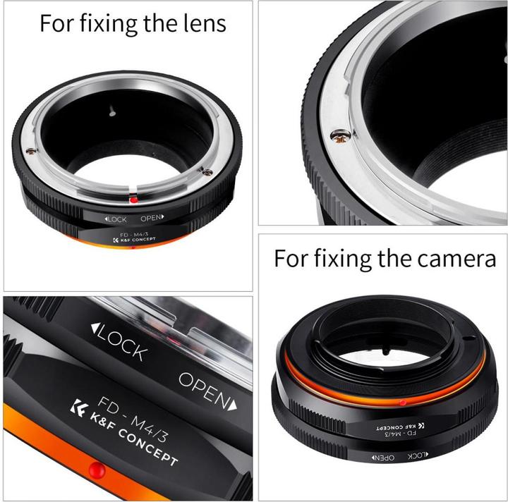 Produktbild K&F Concept M13125 High Precision Lens Adapter Mount, FD-M4/3