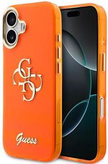 Produktbild Guess IML 4G Script Metall Logo -Rückseite für iPhone 17 Orange (Apple iPhone 17)