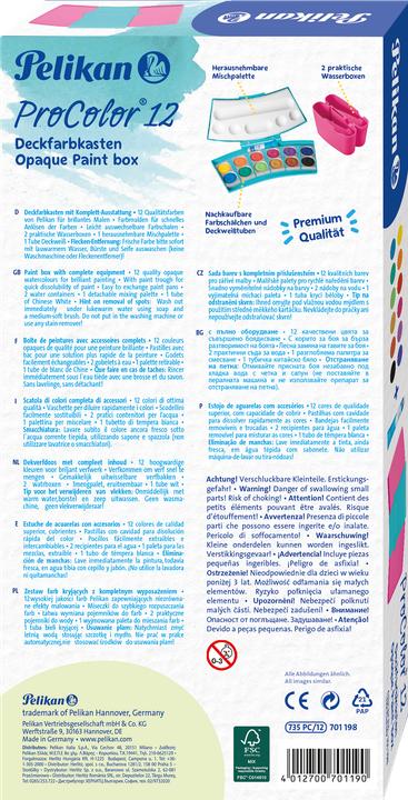 Image du produit Pelikan Couleurs fluorescentes Coffret d'encre opaque 12 couleurs, turquoise et rose (Turquoise, Pink, 12 ml)