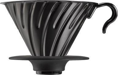 Produktbild Hario V60-02 Metalltropfer mit Silikonbasis – Schwarz