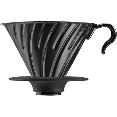 Hario V60-02 Metalltropfer mit Silikonbasis – Schwarz, Zubehör Kaffeemaschinen, Schwarz