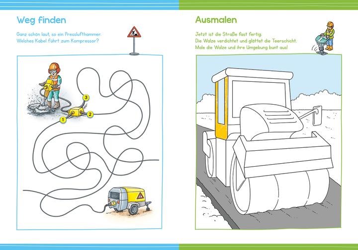Actual product image Tessloff Painting and puzzles for kindergarten children. Construction site