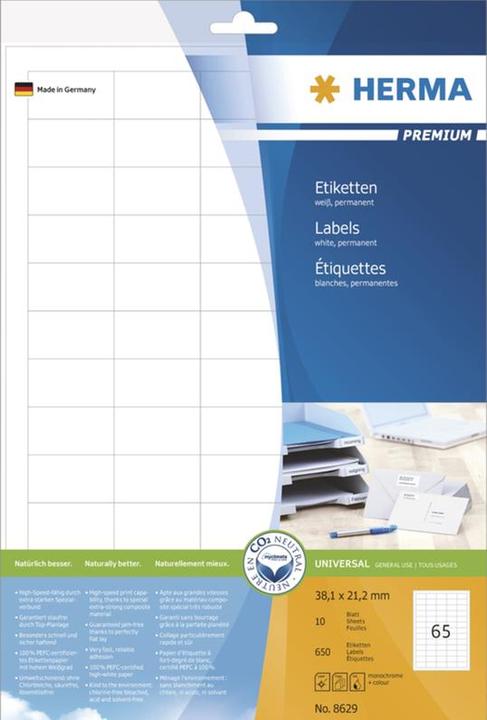 Image du produit Herma Étiquettes universelles A4