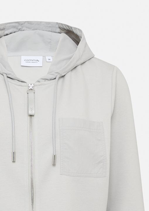 Produktbild Comma Sweatshirt Relaxed-Fit-Sweatjacke im Fabricmix (36)