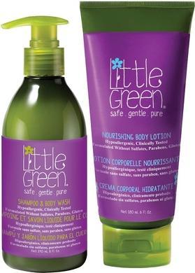 Immagine prodotto Little Green Bambini - Duo di elementi essenziali per il bagno (80 ml, Shampoo liquido)