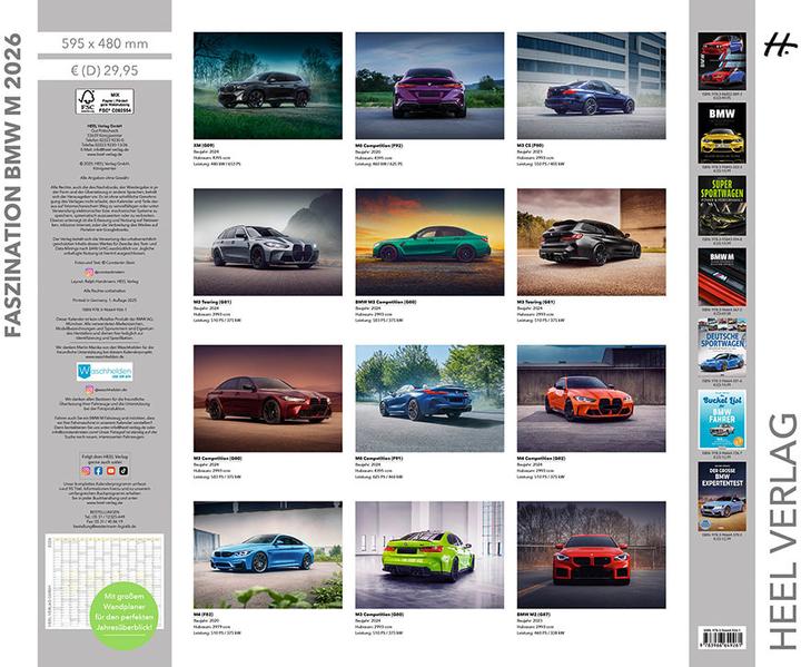 Produktbild Stein:Faszination BMW M Kalender 2026 (59,5 x 48 cm)