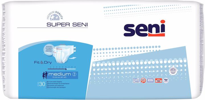 Produktbild Seni Windelhosen M atmungsaktiv Hüftumfang 75-110cm 6 Tropfen (30 x, M)