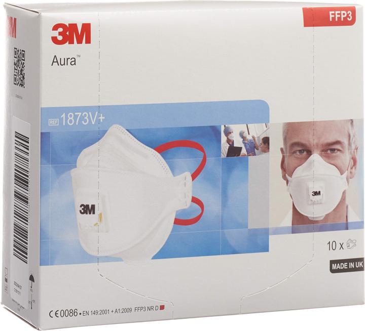 3M Atemschutz Maske FFP3 mit Ventil (FFP3, 10 x)