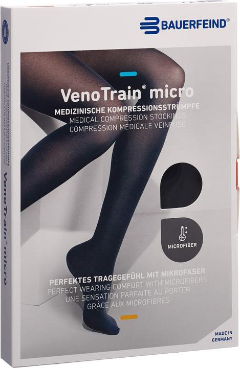 Produktbild Veno Train MICRO A-G KKL2 S normal/long offene Fussspitze schwarz Haftband Noppen (S)