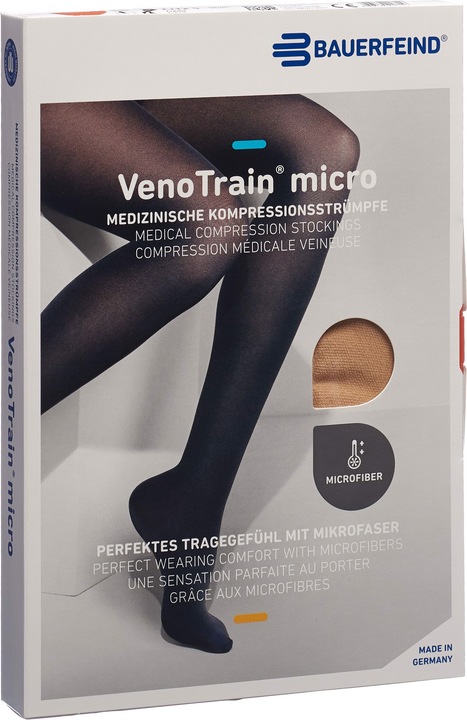 Veno Train MICRO A-G KKL2 M normal/long offene Fussspitze creme Haftband Noppen (M)